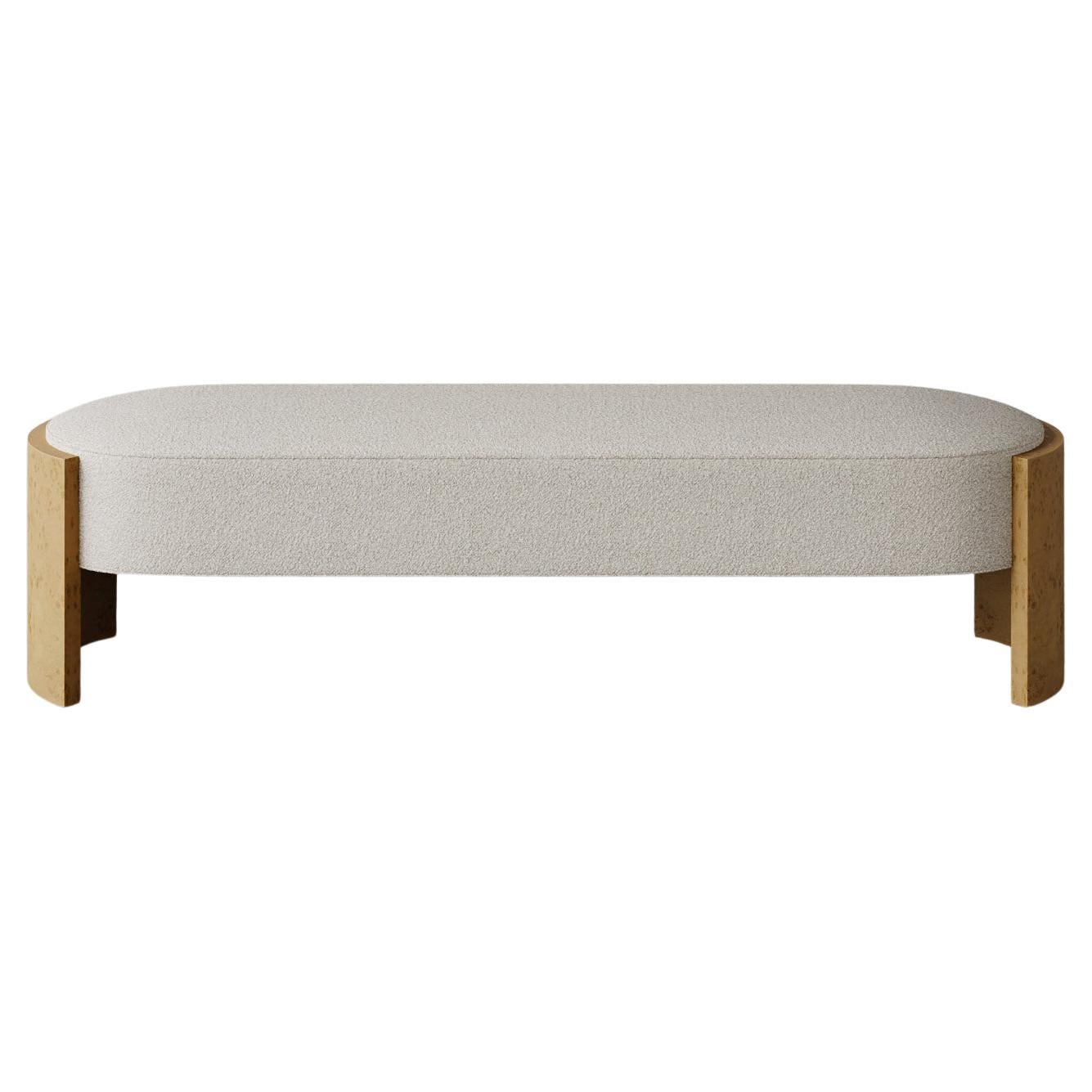 Banc Benoit en Vista Vanilla Boucle (Blonde Burl)  par Christiane Lemieux