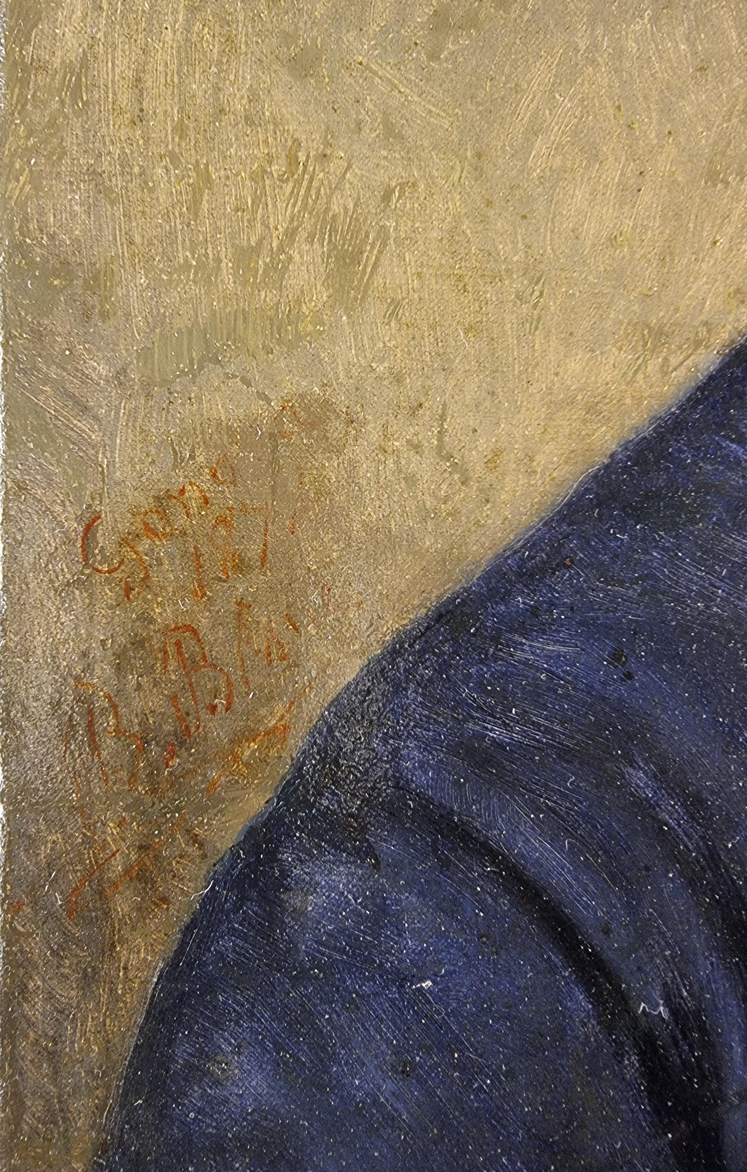 Portrait d'une jeune fille de Gênes, Benoit Blanc en vente 2