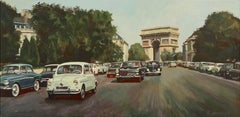 " A Parigi ", Pittura, Olio su tela