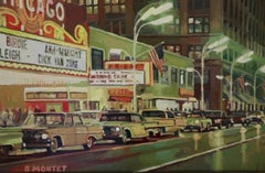 " Chicago lights ", Painting, Oil on Canvas