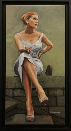 " La Cigarette ", Pintura, Óleo sobre lienzo