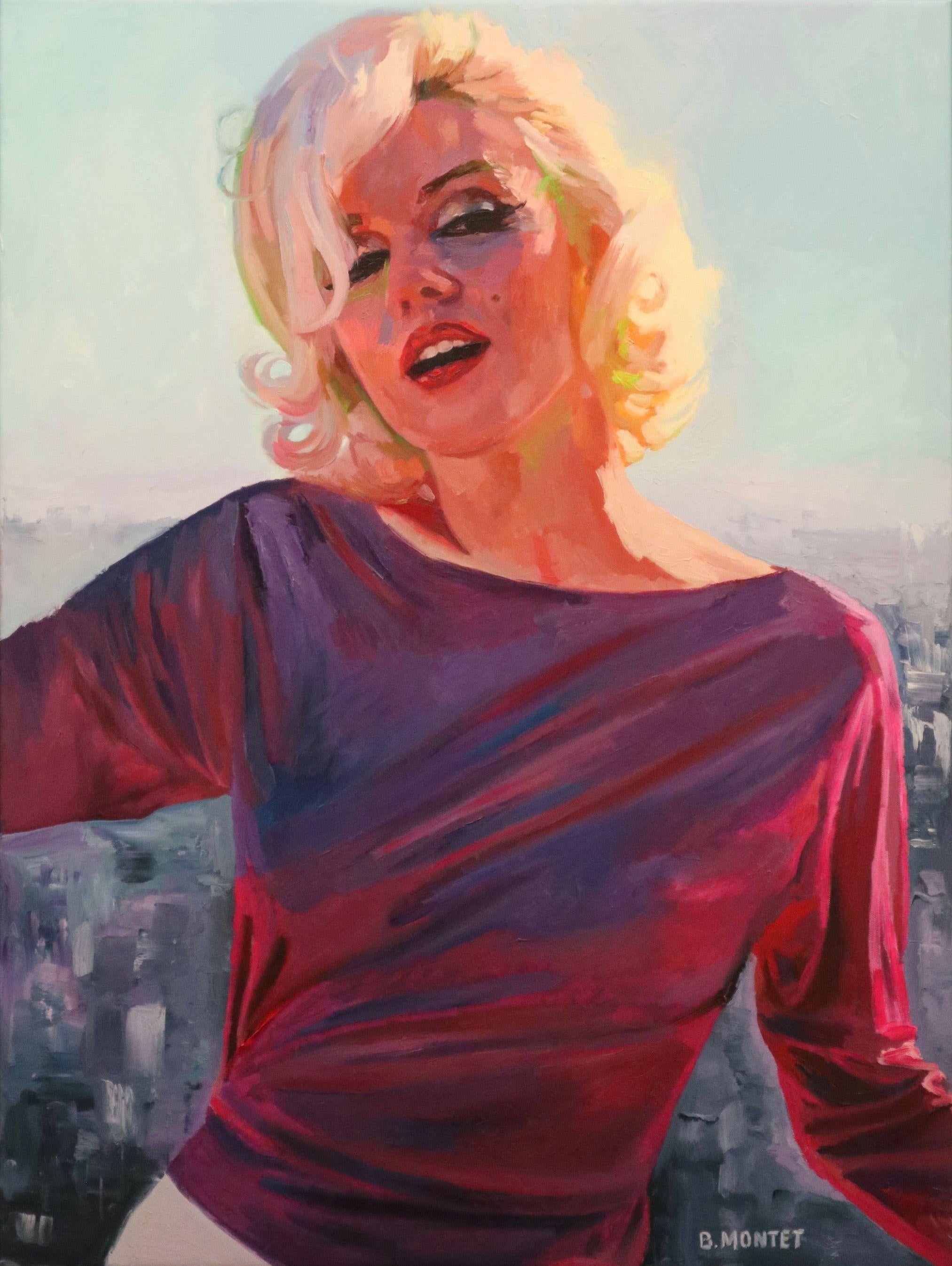 La Marilyn Pop Art aux couleurs vives et acidulÃ©es est rÃ©alisÃ©e par Benoit Montet avec beaucoup de justesse et de rÃ©alisme.  Cette peinture nous Ã©tonne par sa technique et son travail trÃ¨s impressionniste .   Le mÃ©lange de couleurs