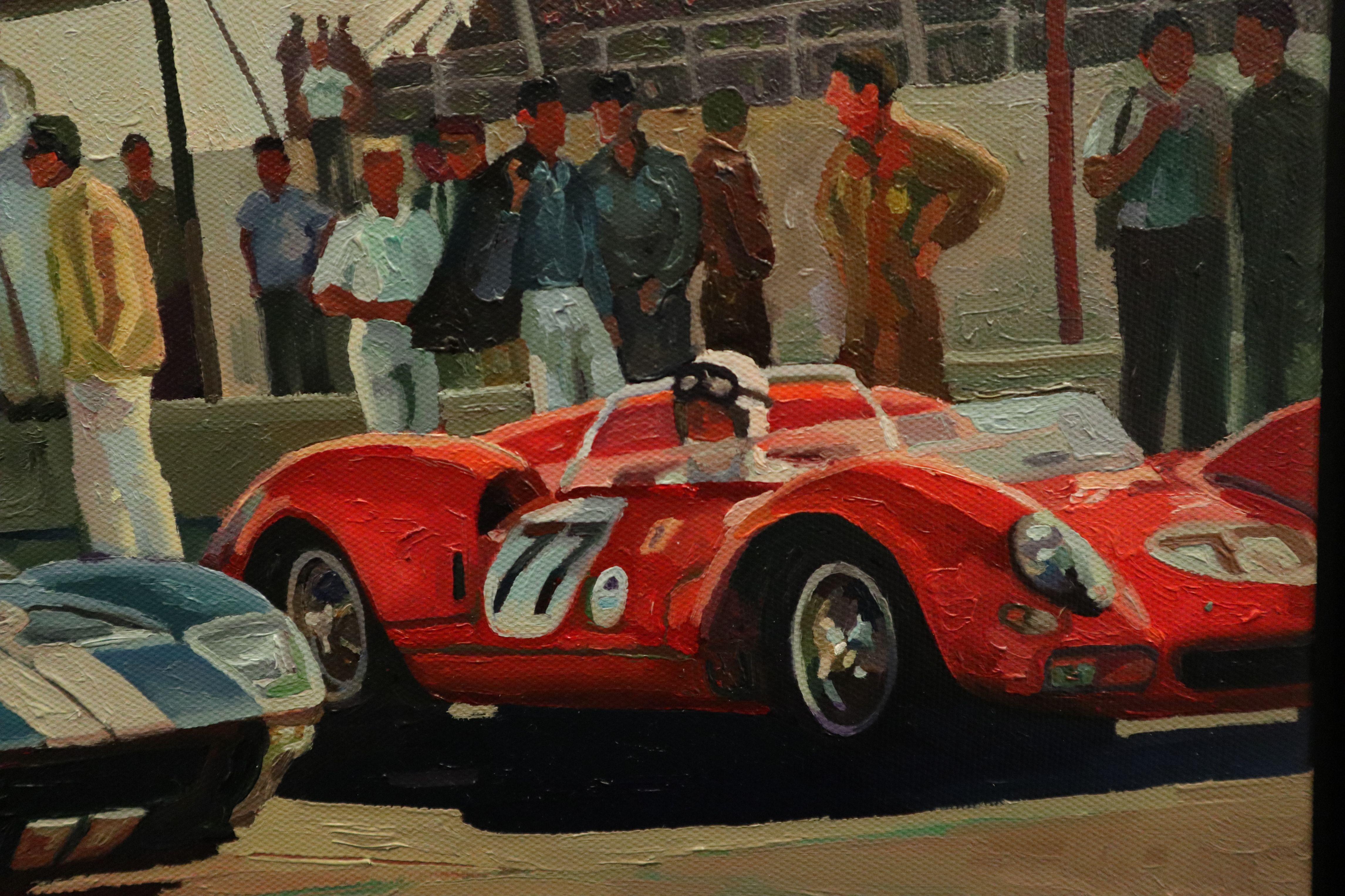 „Renn duel“, Gemälde, Öl auf Leinwand (Zeitgenössisch), Painting, von Benoit Montet