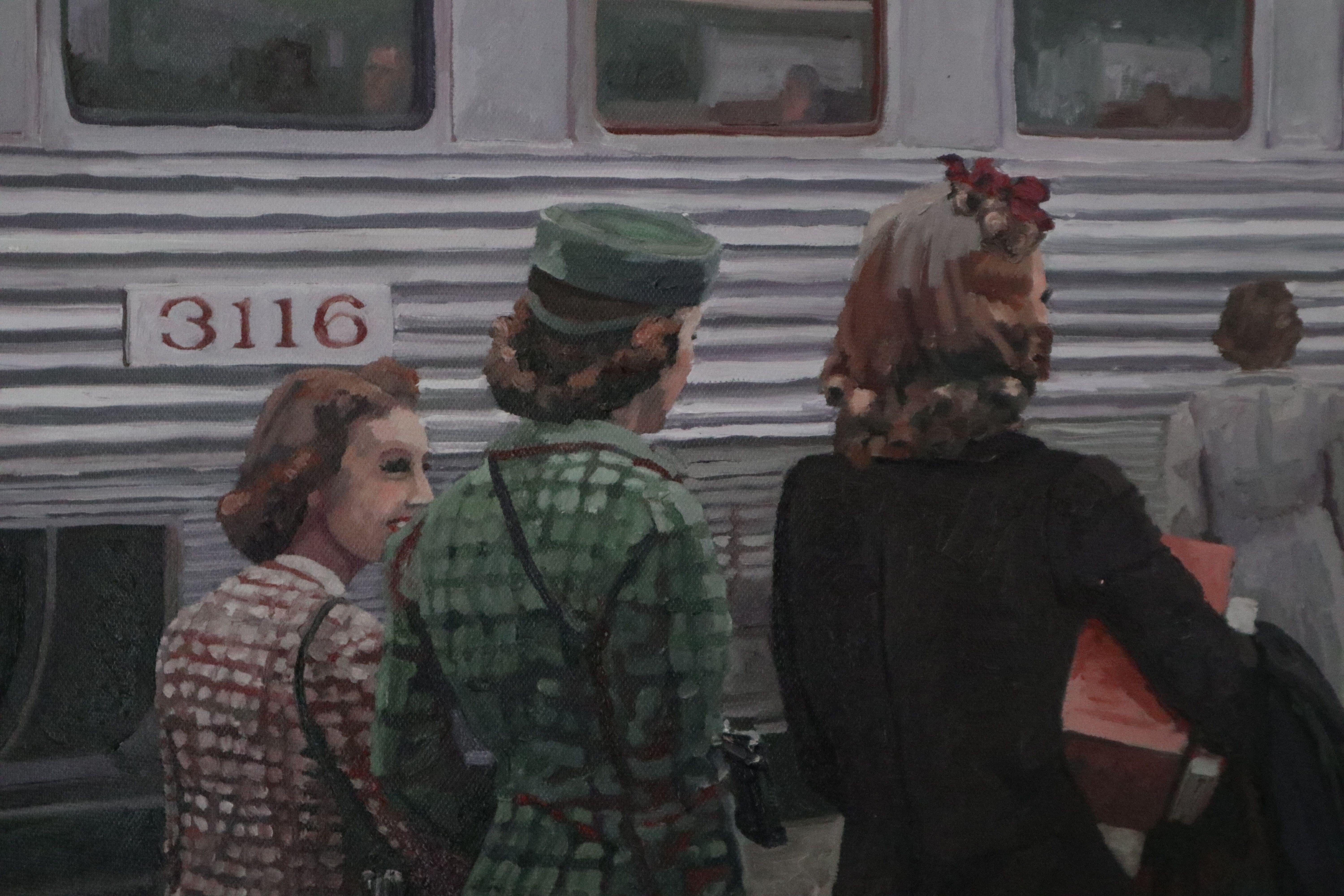In questa opera, la tecnica del tricromia accentua l'atmosfera degli anni '40 e dà vita a questo stile di vita in vacanza.  I personaggi, perfettamente ritratti, ci offrono un ritratto della moda dell'epoca in questo bellissimo quadro dai dettagli
