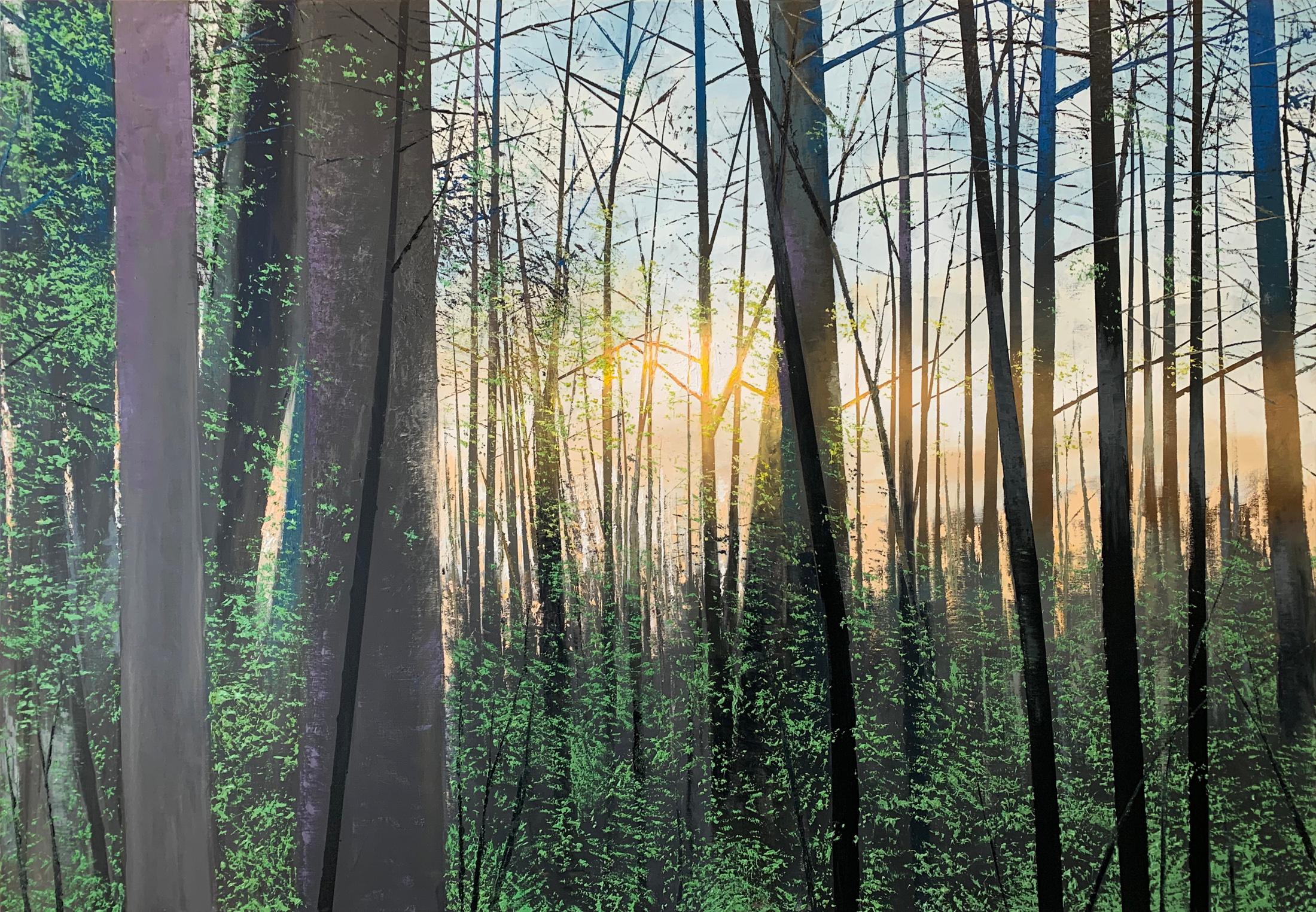 Benoît Trimborn Landscape Painting – Cosmologie printaniere