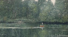 La Pêche III, peinture à l'huile sur toile
