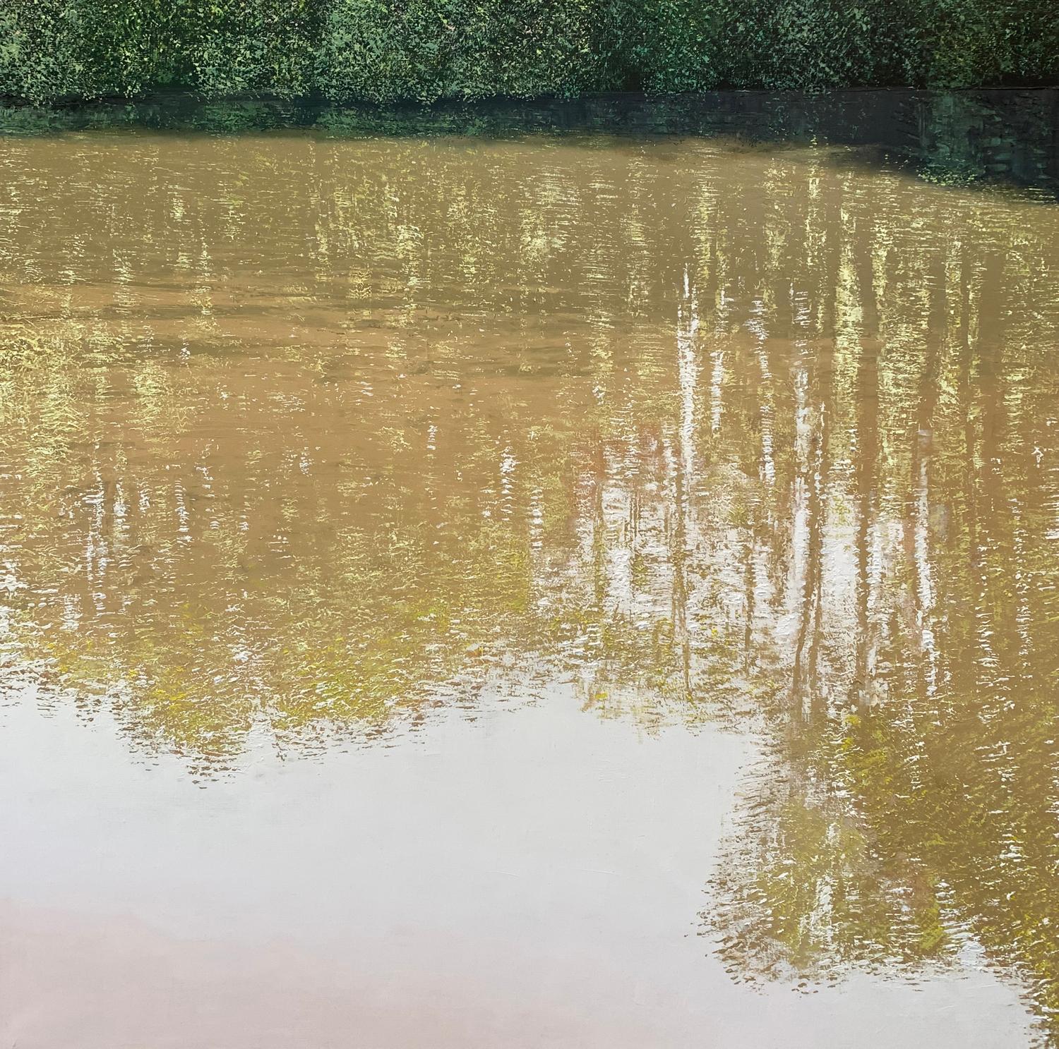 riviere au soleil - Painting di Benoît Trimborn