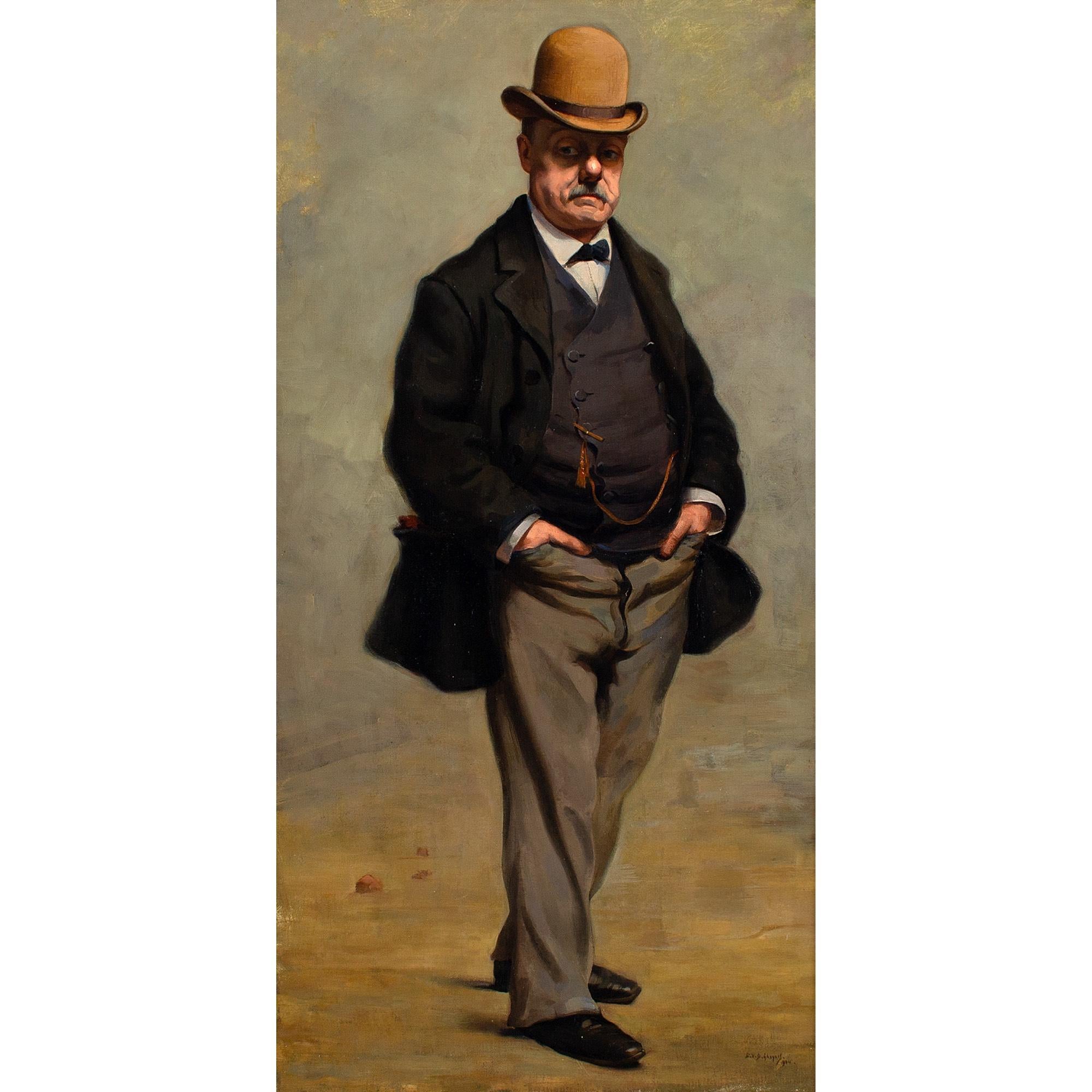 artist with bowler hat