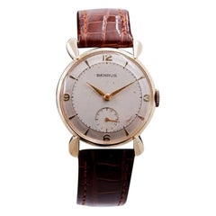 Benrus 14Kt. Solid Gold Art Deco Dress Watch with Original Dial 1950's