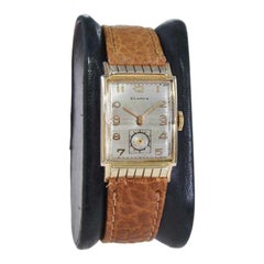 Benrus Art Deco Tank Style Wrist Watch with Original Dial, Circa 1940's