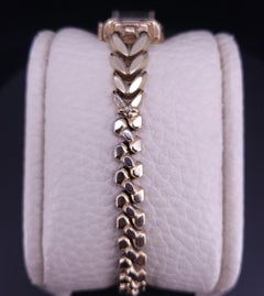 Benrus Vintage Art Deco 14K Yellow Gold Ladies Bracelet Watch