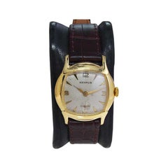 Benrus Yellow Gold Filled Art Deco Cushion Shape with Original Dial