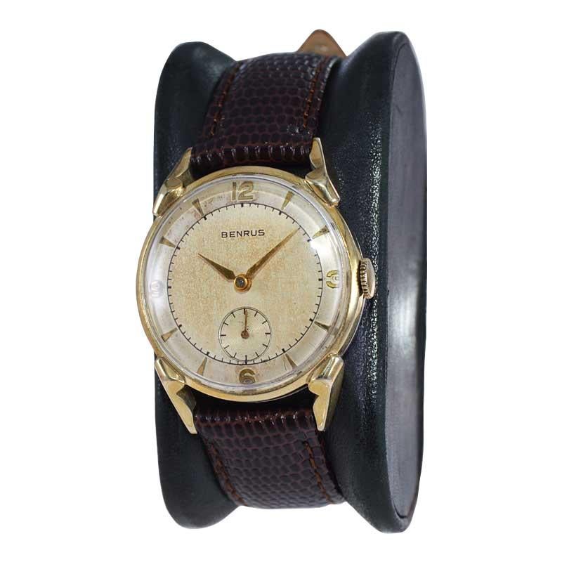 benrus watch 14k gold