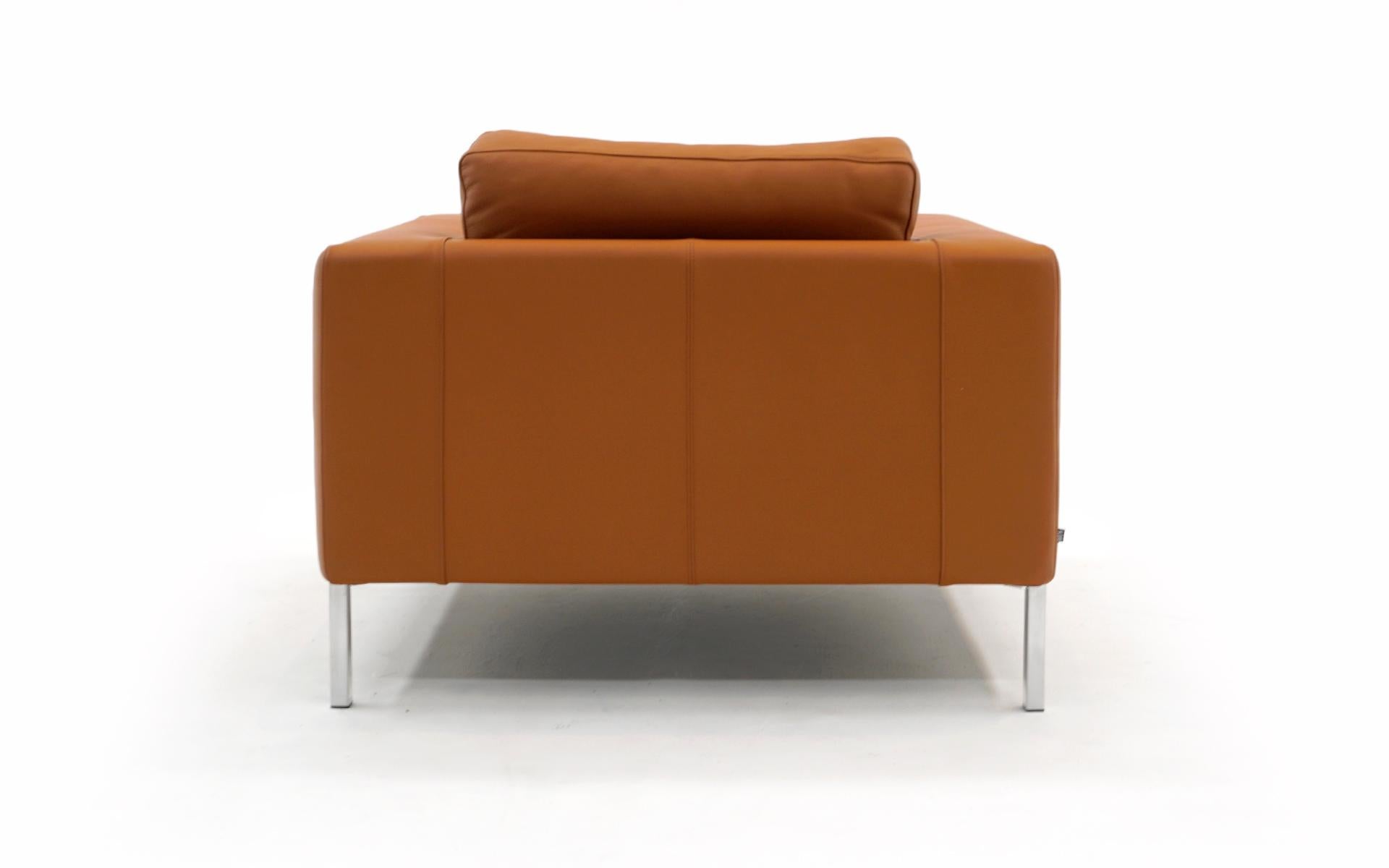 Bensen Neo Lounge Chair in Cognac Leather & Chrome Frame by Niels Bendtsen 1