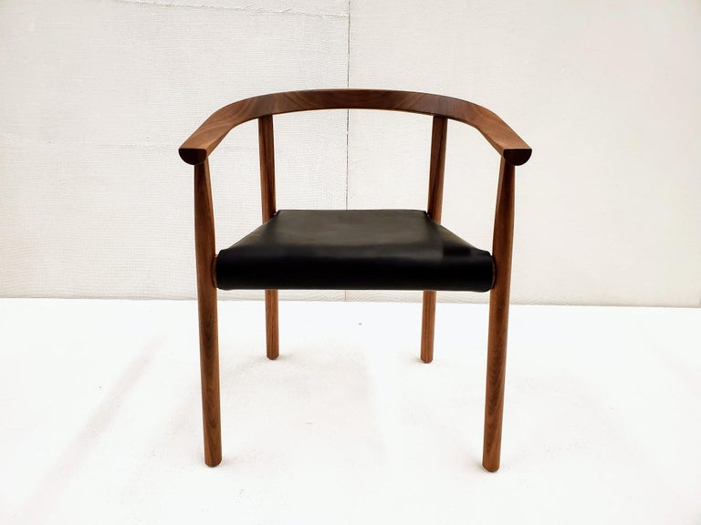 A contemporary blending of traditional Danish and Japanese designs with contemporary woodworking techniques. Tokyo is an active dining chair with beautiful wood and leather detailing. Made of solid wood with a removable saddle leather seat.
 