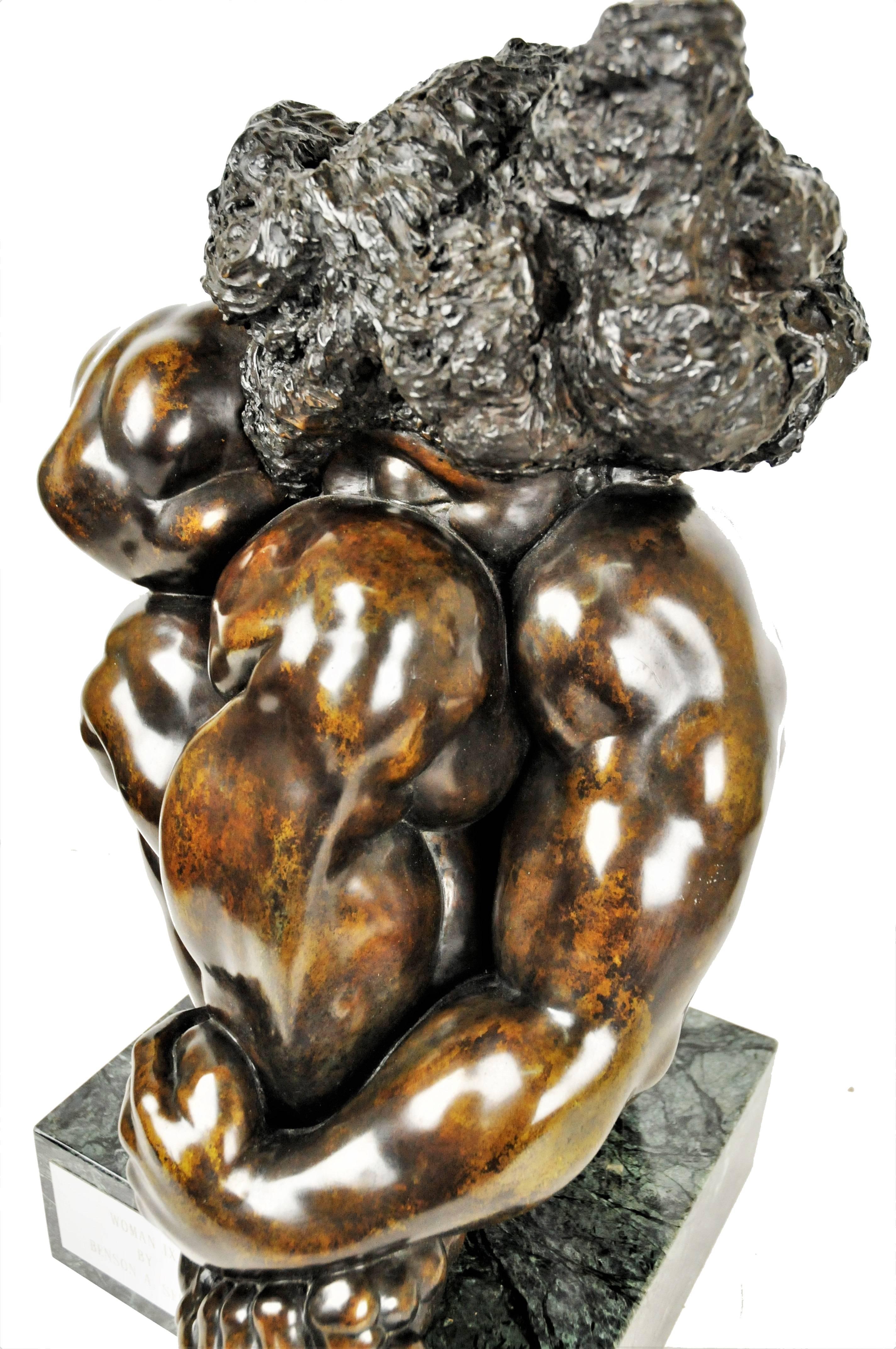 Modern Benson A. Selzer, Woman IX, Contemporary Patinated Bronze Sculpture, 1980s For Sale