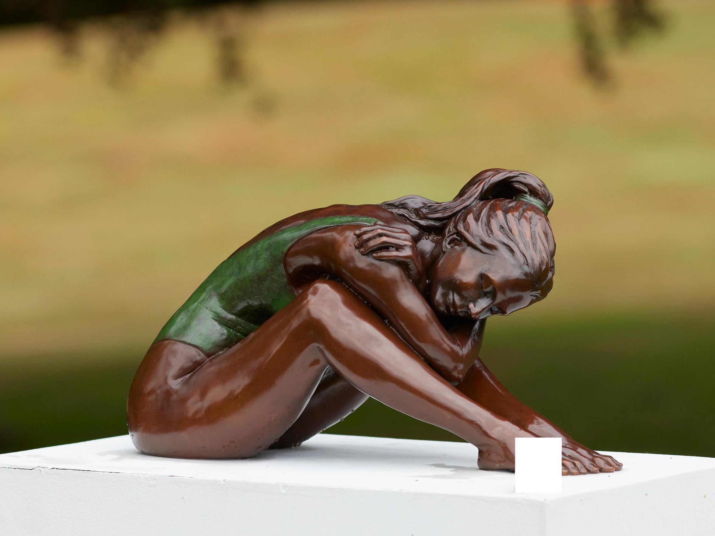 Zeitgenössische Bronze-Skulptur einer Ballerina, Olympiade, Figurativ, Frau, Tanz – Sculpture von Benson Landes