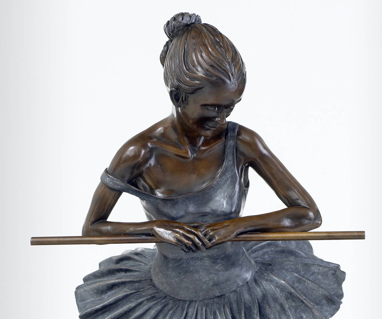Zeitgenössisch  Solide Bronzeskulptur einer Ballerina „Tutu“ von Benson Landes im Angebot 2