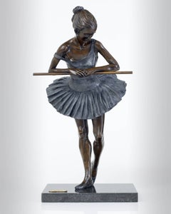 Vintage Contemporary  Solid Bronze sculpture of a ballerina 'Tutu' by Benson Landes