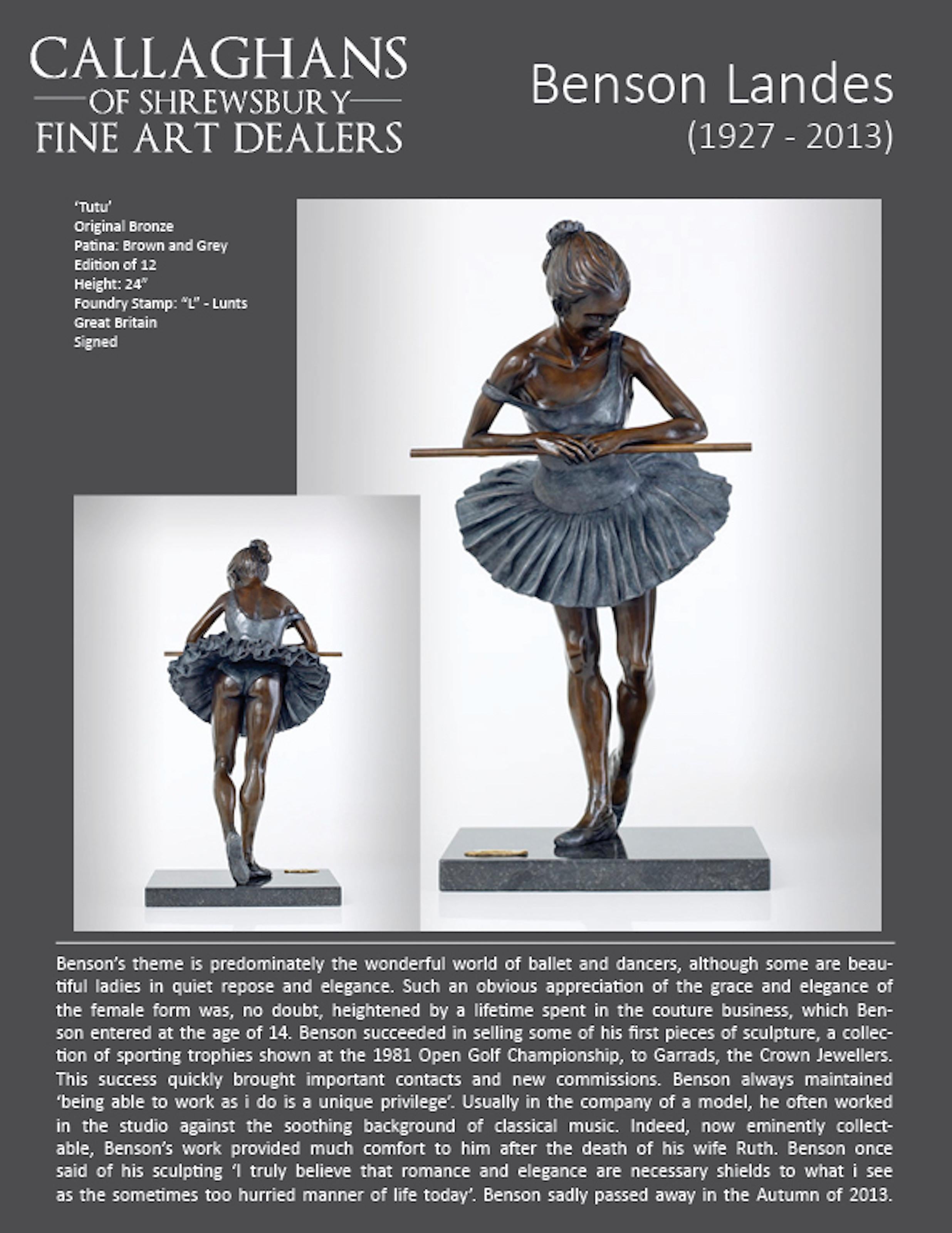 Contemporary  Solid Bronze sculpture of a ballerina 'Tutu' by Benson Landes 4