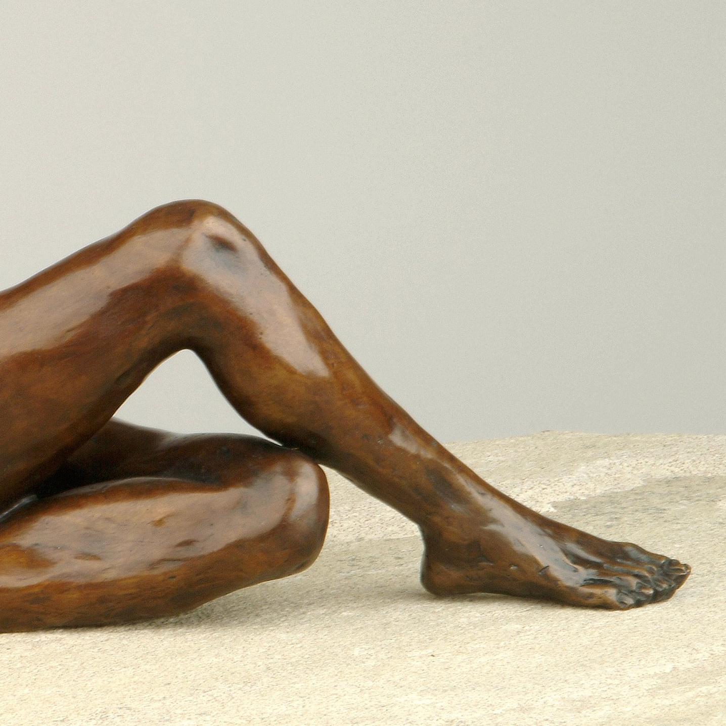 'Quiet Elegance' is a beautiful nude bronze sculpture of ballet dancer by the renowned sculptor Benson Landes.

For Benson Landes, sculpture was most definitely a passion. His oeuvre of cast bronzes is populated with ‘off duty’ ballet dancers,
