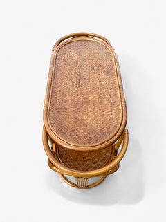 Set da terrazza in canne e bambù curvato di metà secolo, Italia, anni '70 ca.