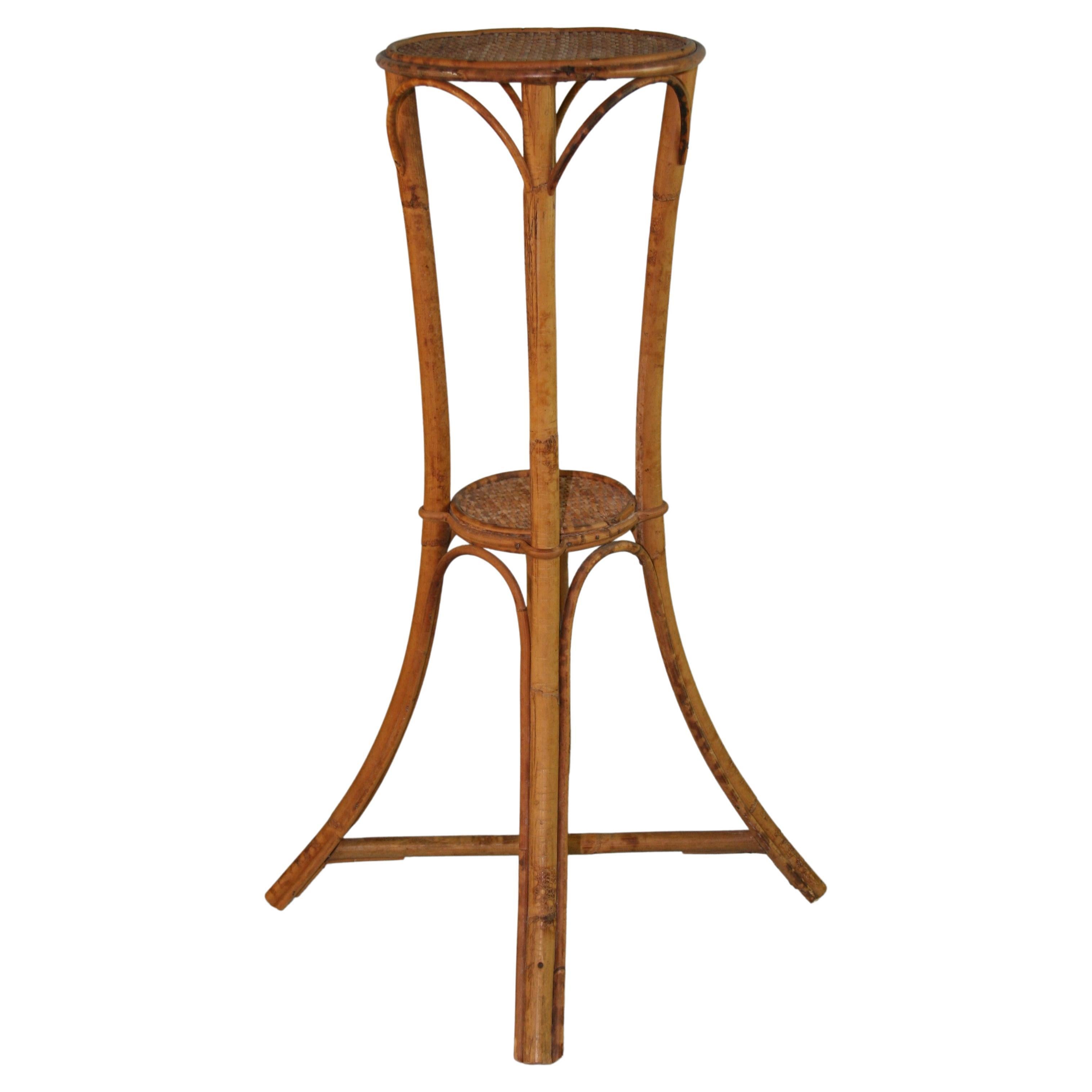 1388 Bent Rattan and bamboo plant stand
Top diameter 8