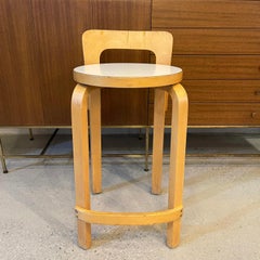 Bent Birch Wood K65 Stool By Alvar Aalto For Artek