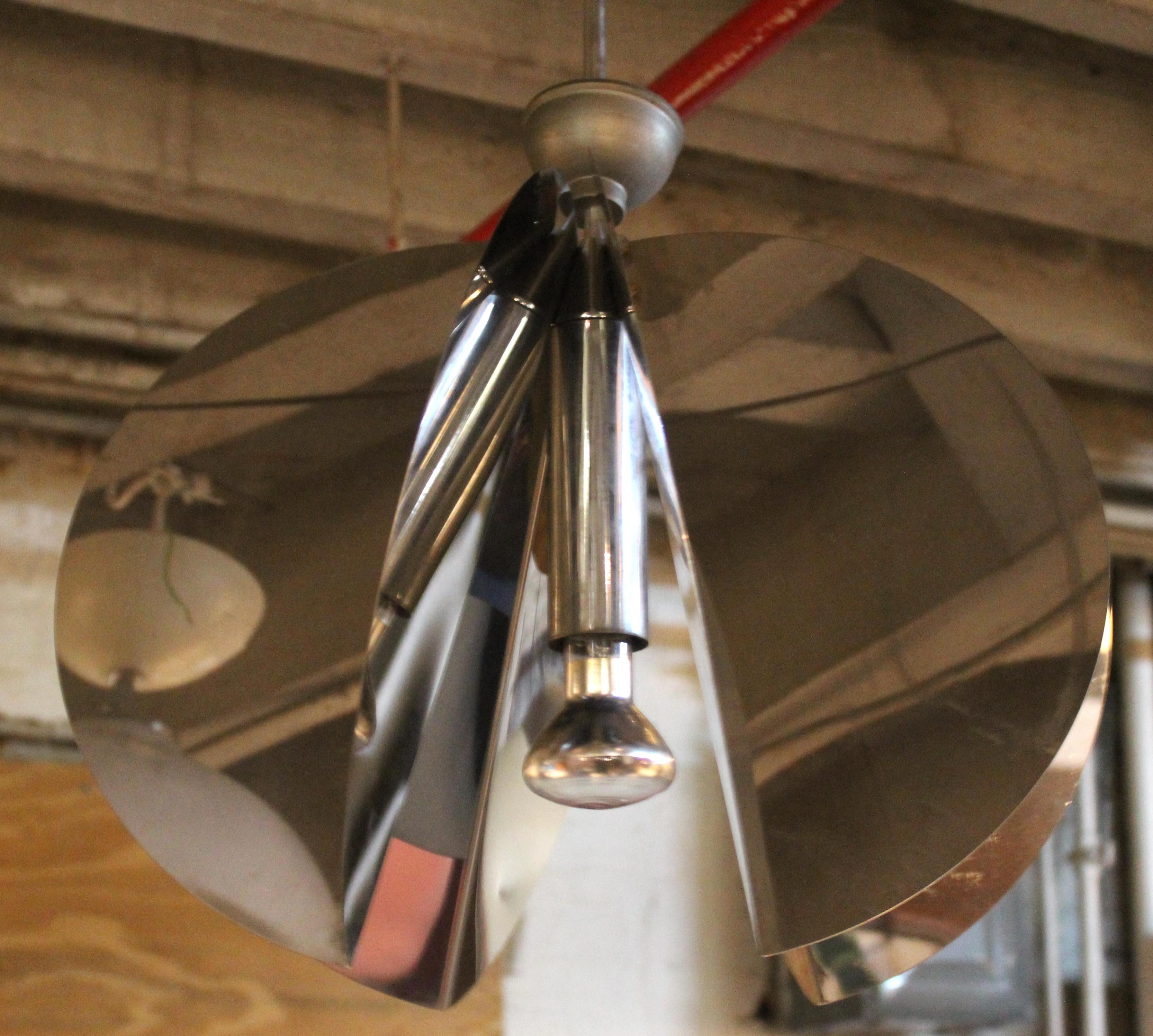 Lampada a sospensione Bent Chrome in vendita 2