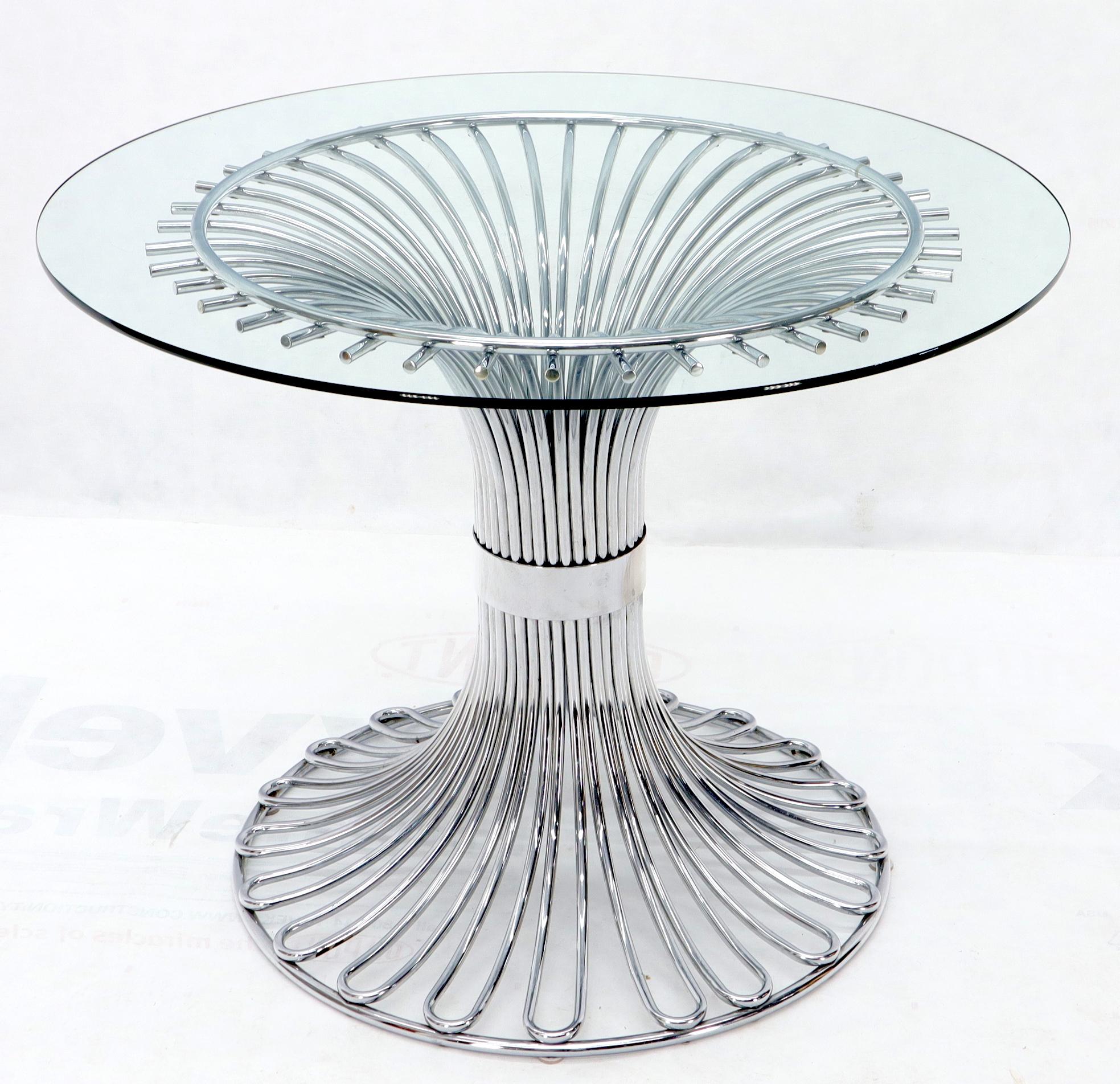 chromed steel tube dining table