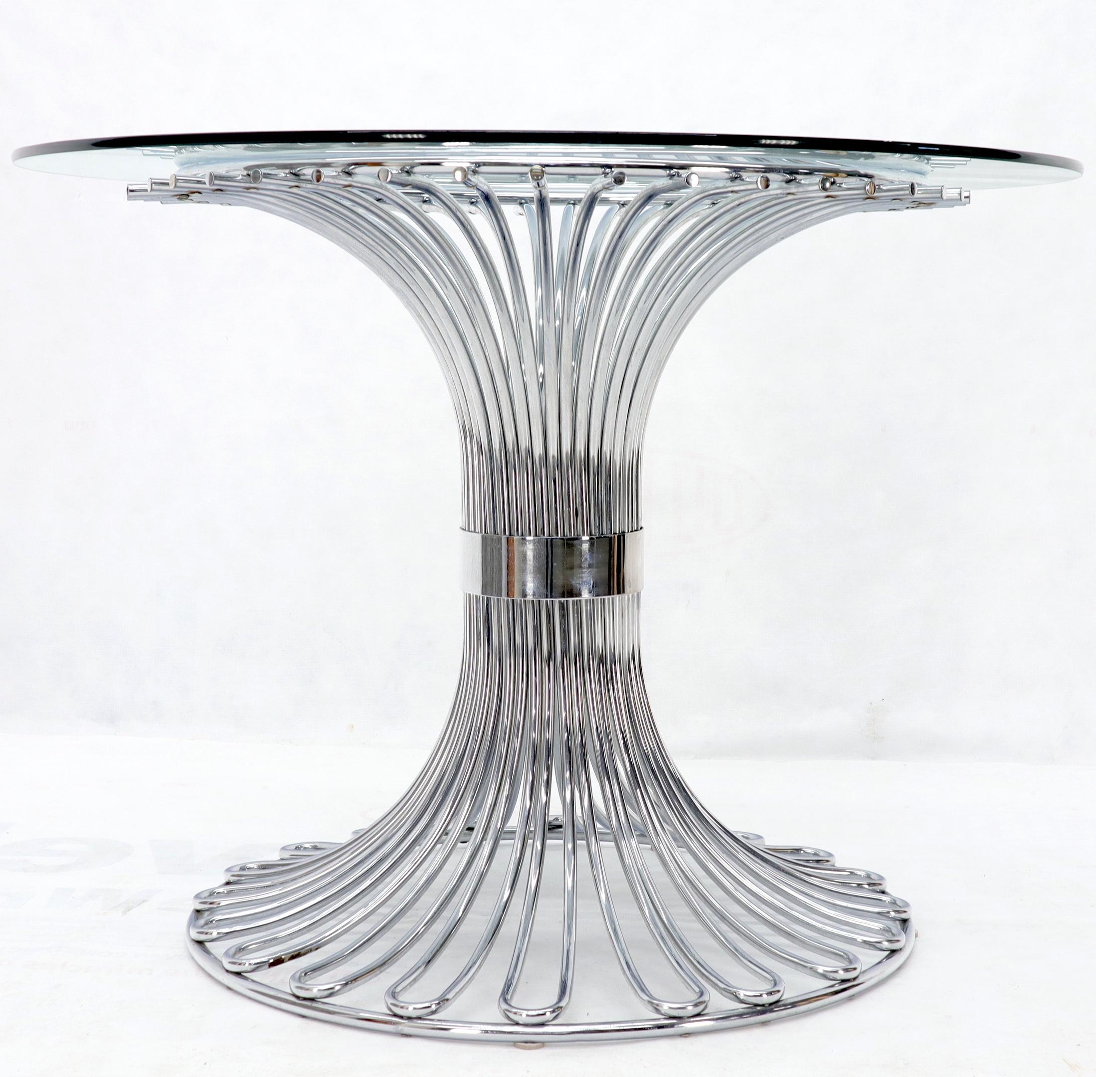chrome tulip table base