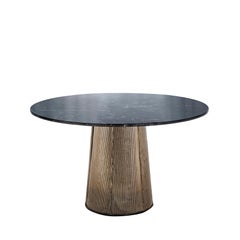 Bent Dining Table Medium Black Smoky Grey by Pulpo