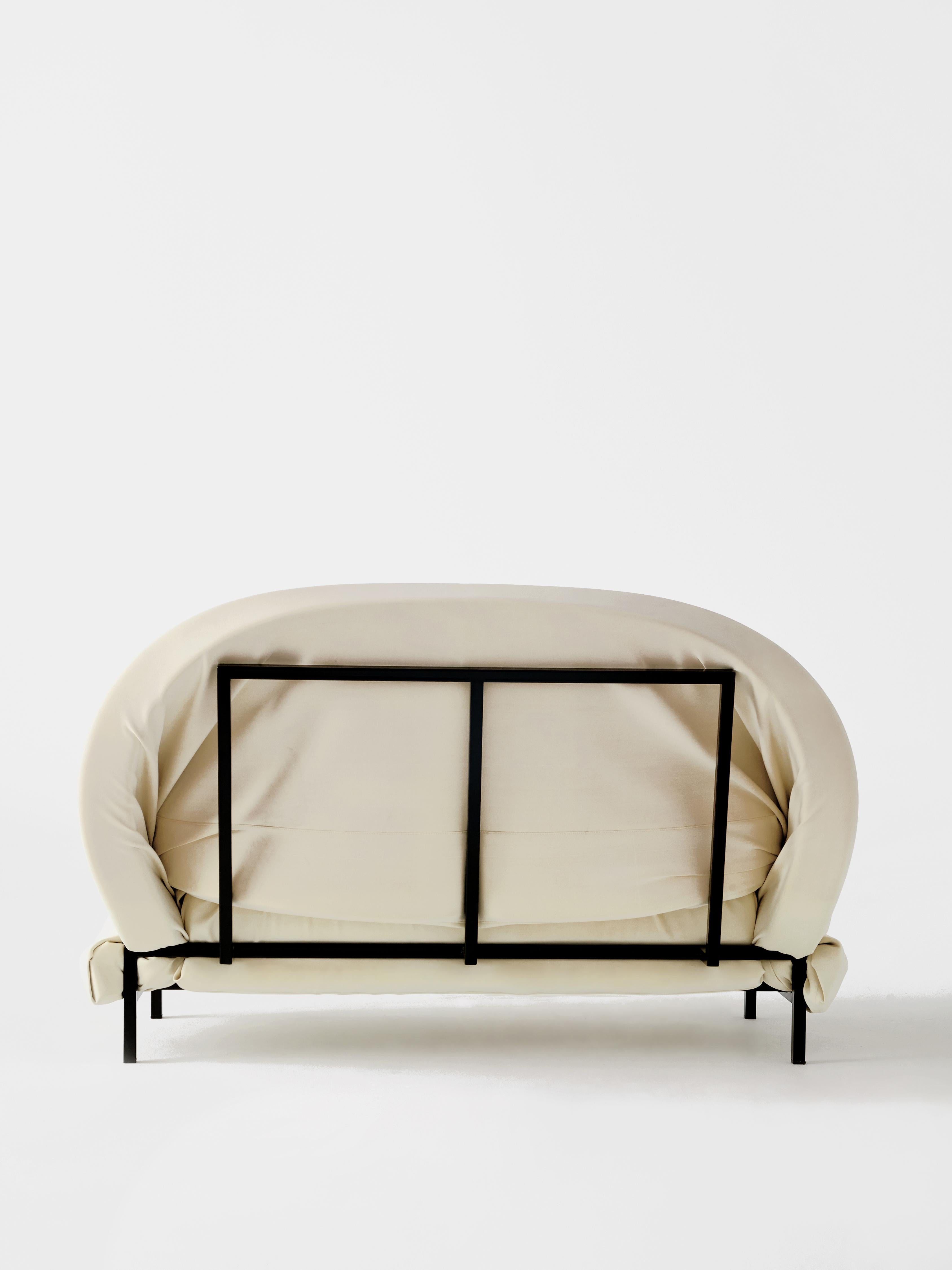 The '360º Diagonal' sofa is part of the 'Bent Foam, Metal Frame' collection commissioned by the Machado Muñoz Gallery (Madrid, Spain). It was first presented in 2017 in the ARCO Art Fair (Madrid, Spain). 

This Playful, Brutalist, and yet Stylized