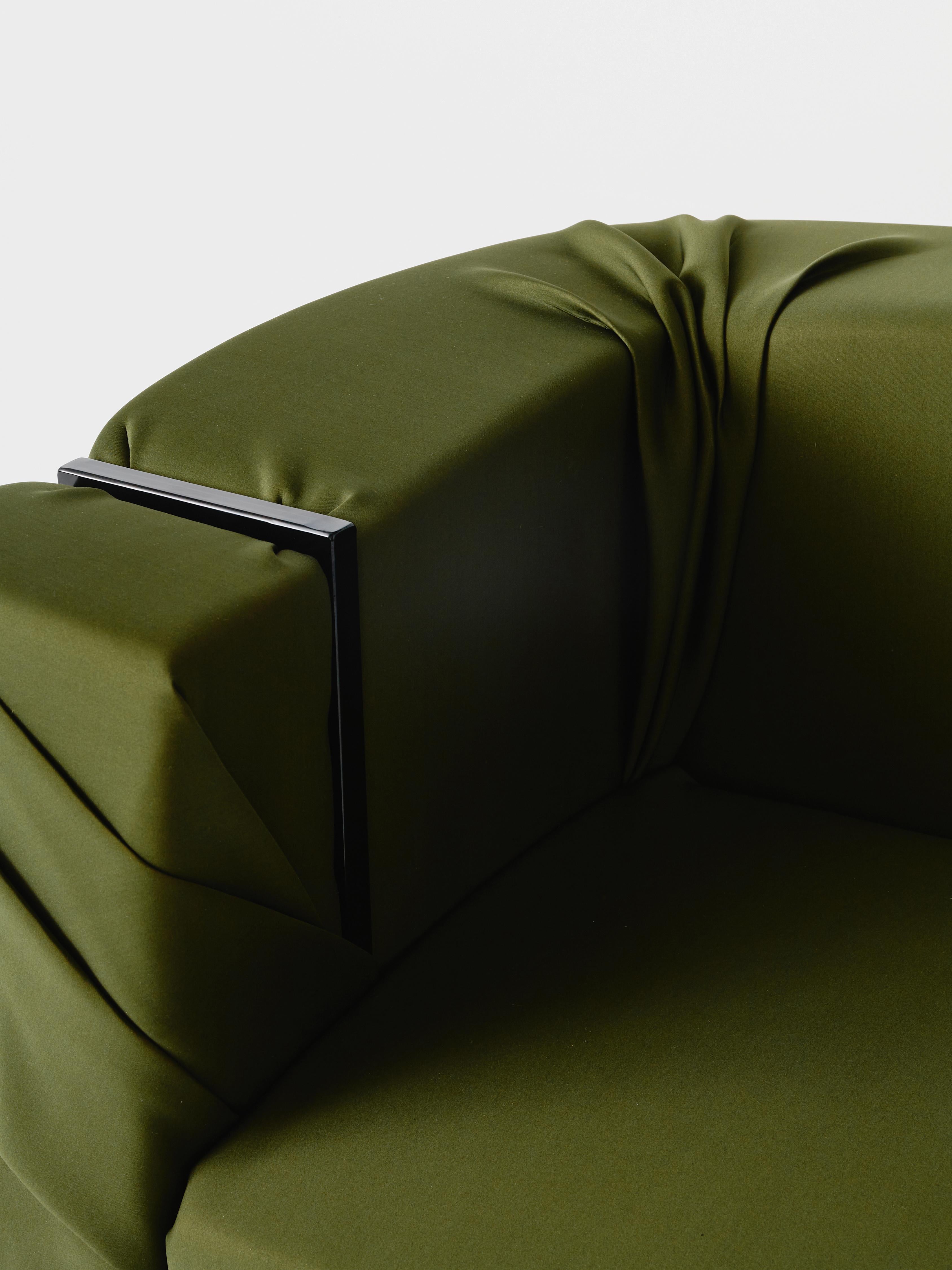 Spanish 'Bent Foam, Metal Frame' Collection, Foam and Textile Sofa '90º Horizontal' For Sale