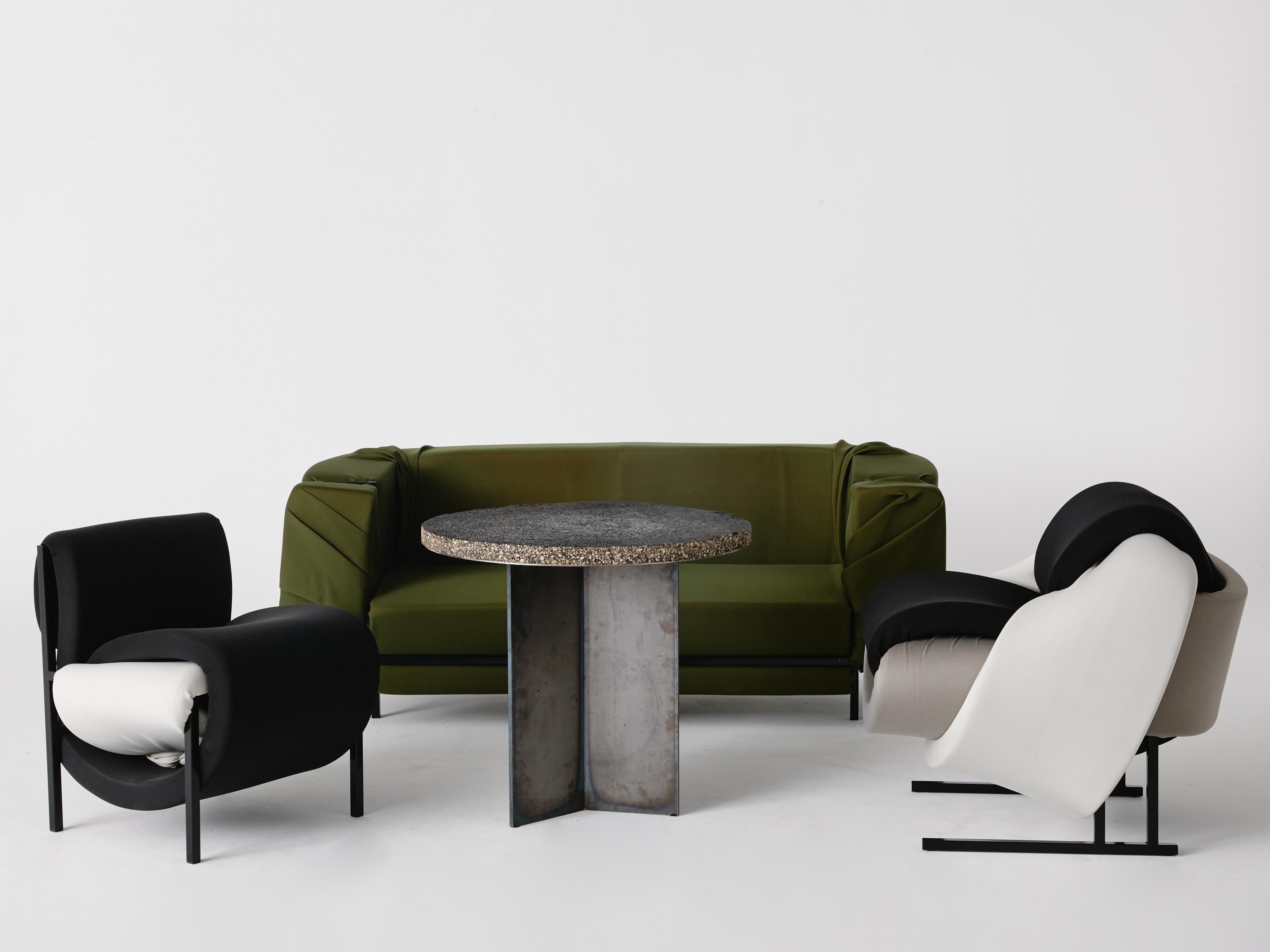 Kollektion 'Bent Foam, Metal Frame', Sofa aus Schaumstoff und Textil '90º Horizontal' im Zustand „Neu“ im Angebot in Madrid, ES
