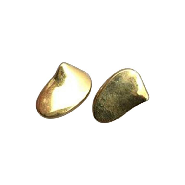Bent Gabrielsen 14 Karat Gold Ear Clips For Sale
