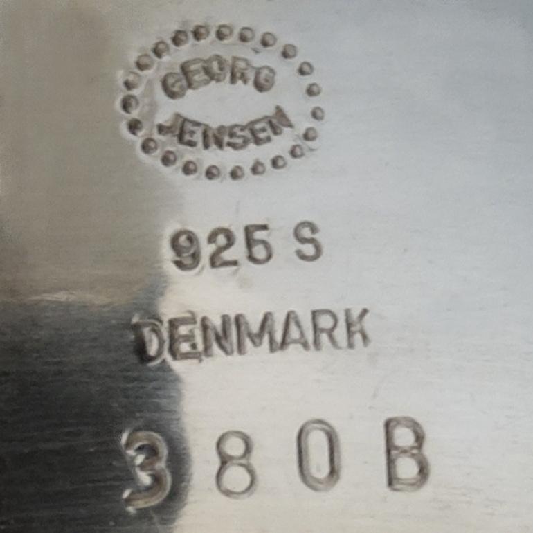 Bent Gabrielsen for Georg Jensen Modernist Silver Clip-On Earrings #380B For Sale 1