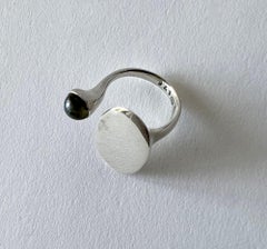 Bent Gabrielsen for Georg Jensen Sterling Silver Labradorite Danish Modern Ring