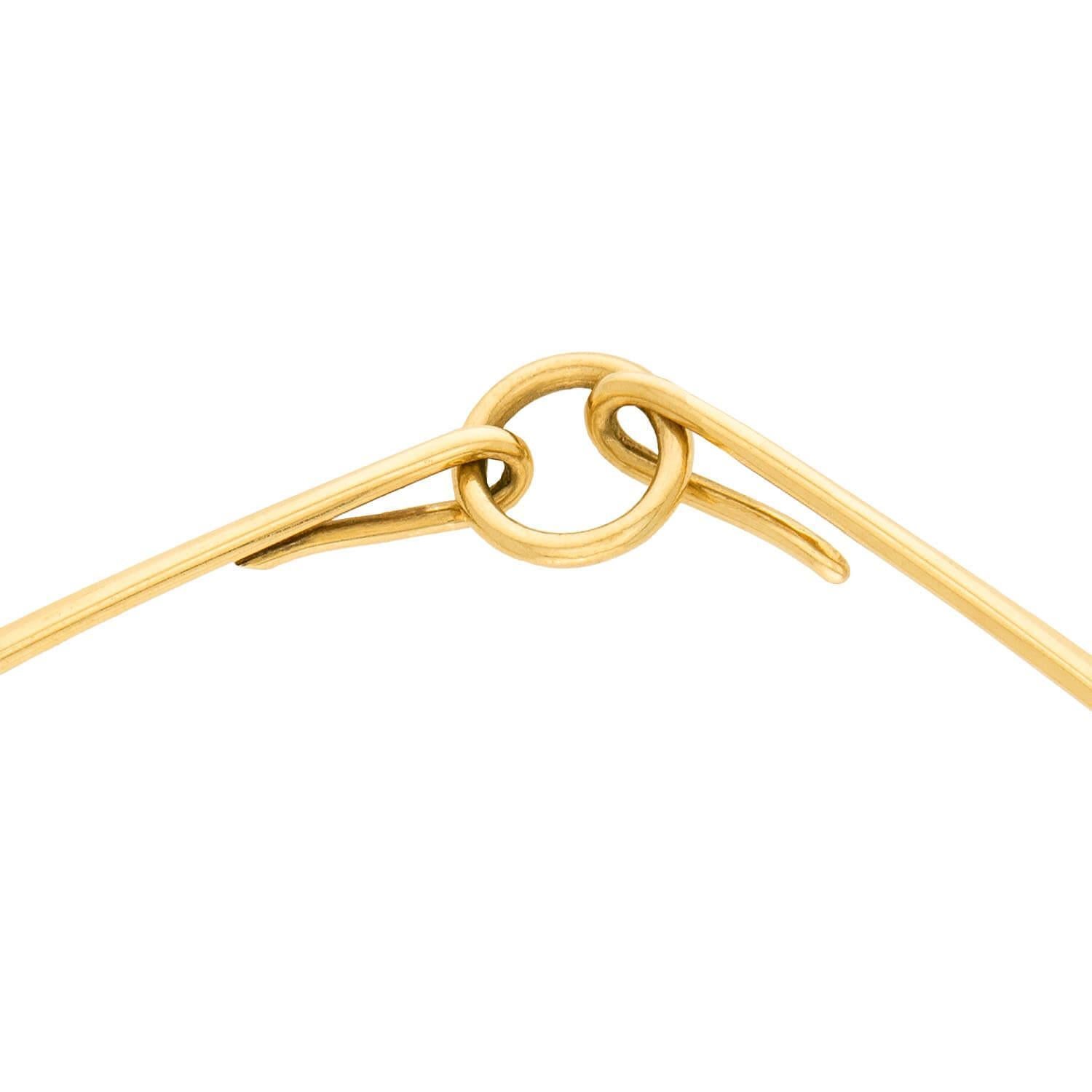 Women's BENT GABRIELSEN Vintage 18k Collar Necklace For Sale