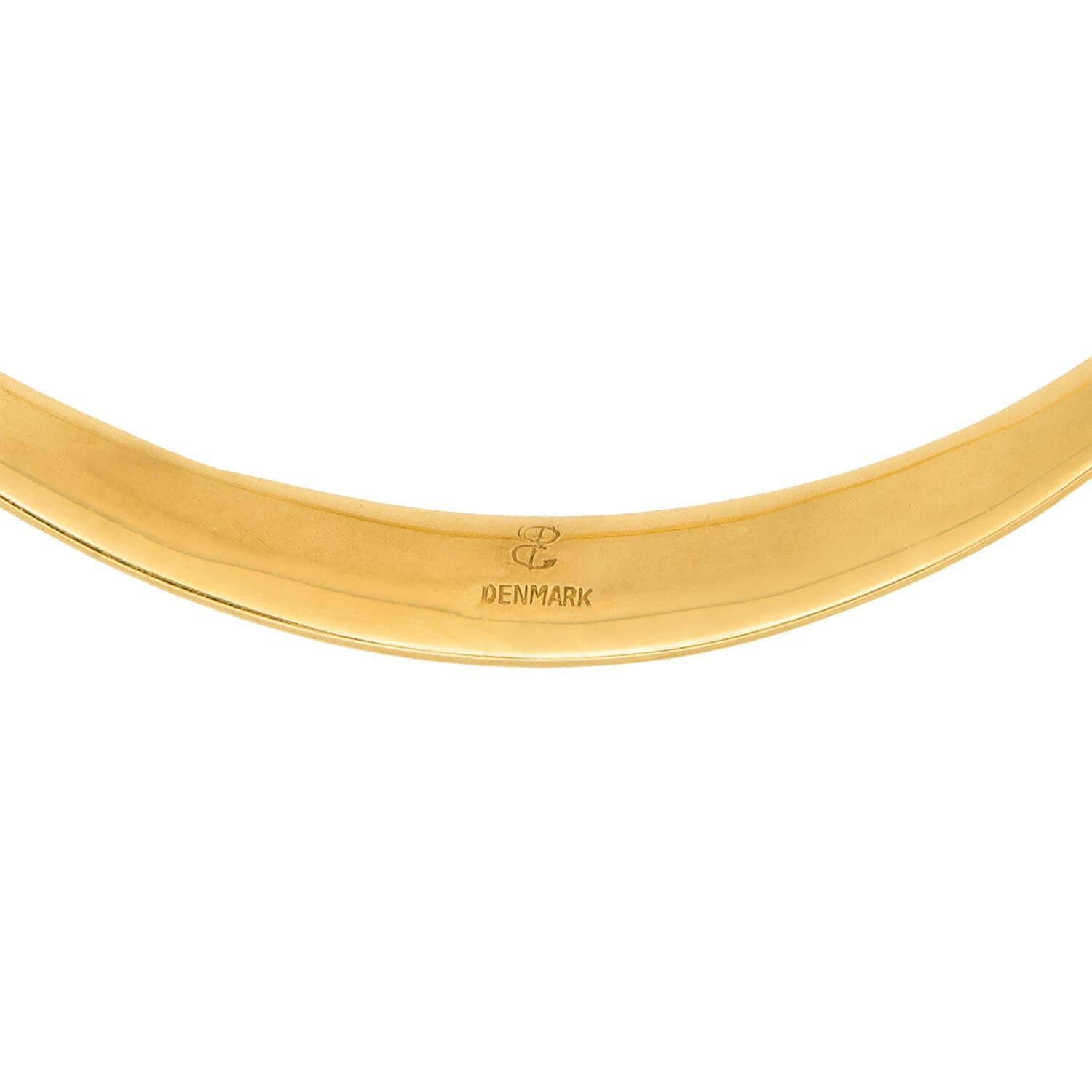 BENT GABRIELSEN Vintage 18k Collar Necklace For Sale 2