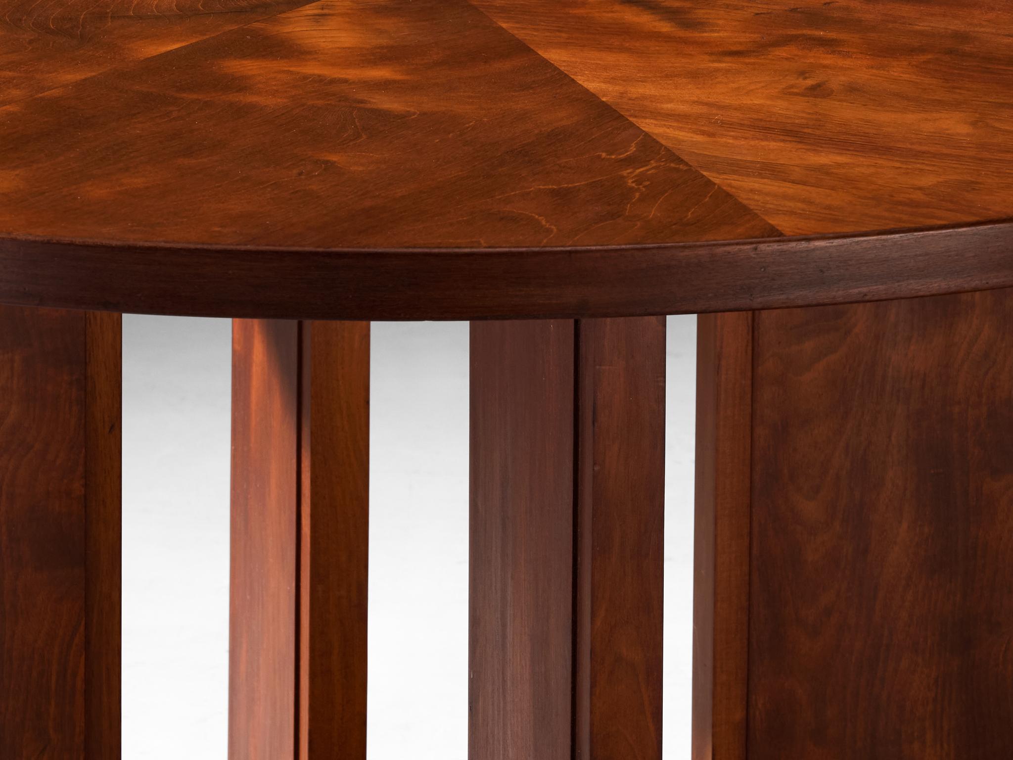 Table Art Déco Bent Helweg-Møller 1920 en acajou et laiton en vente 2