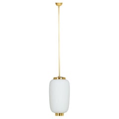 Bent Kalrby Vintage  Laiton XXL  Lampe suspendue Royal en verre  Lyfa Danemark
