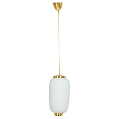 Bent Kalrby Vintage  Laiton XXL  Lampe suspendue Royal en verre  Lyfa Danemark