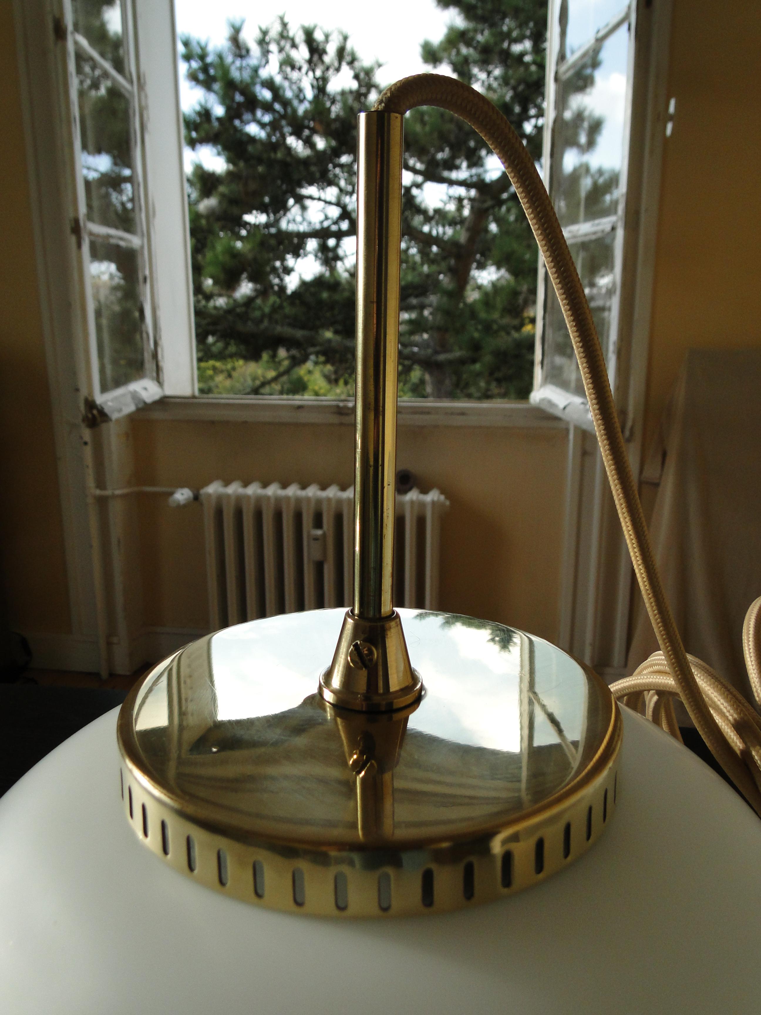 Bent Karlby 12 Brass Glass Kina Pendant Lamp Lyfa Denmark 7