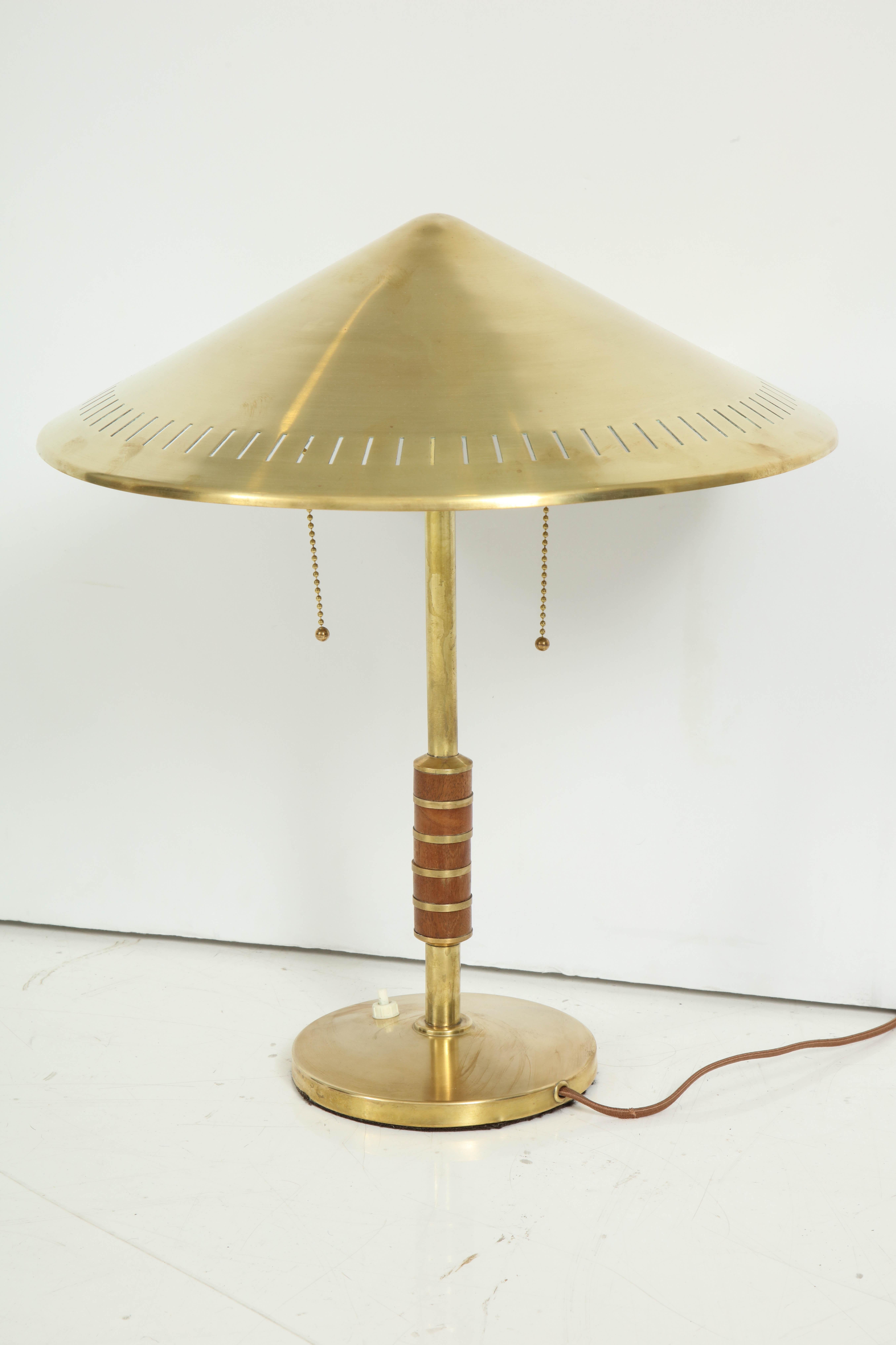Bent Karlby Brass Table Lamp for Lyfa, circa 1956 3