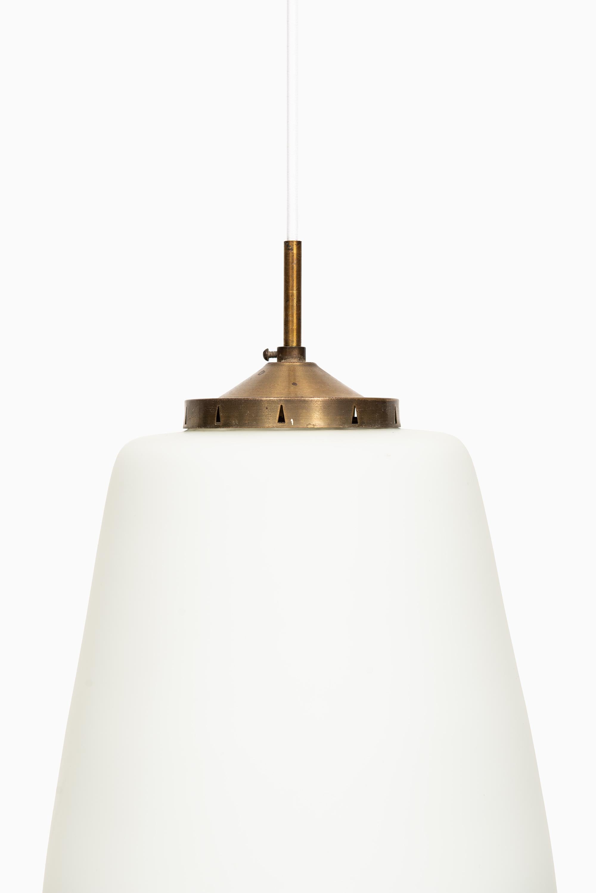 Rare ceiling lamp designed by Bent Karlby. Produced by Lyfa in Denmark.