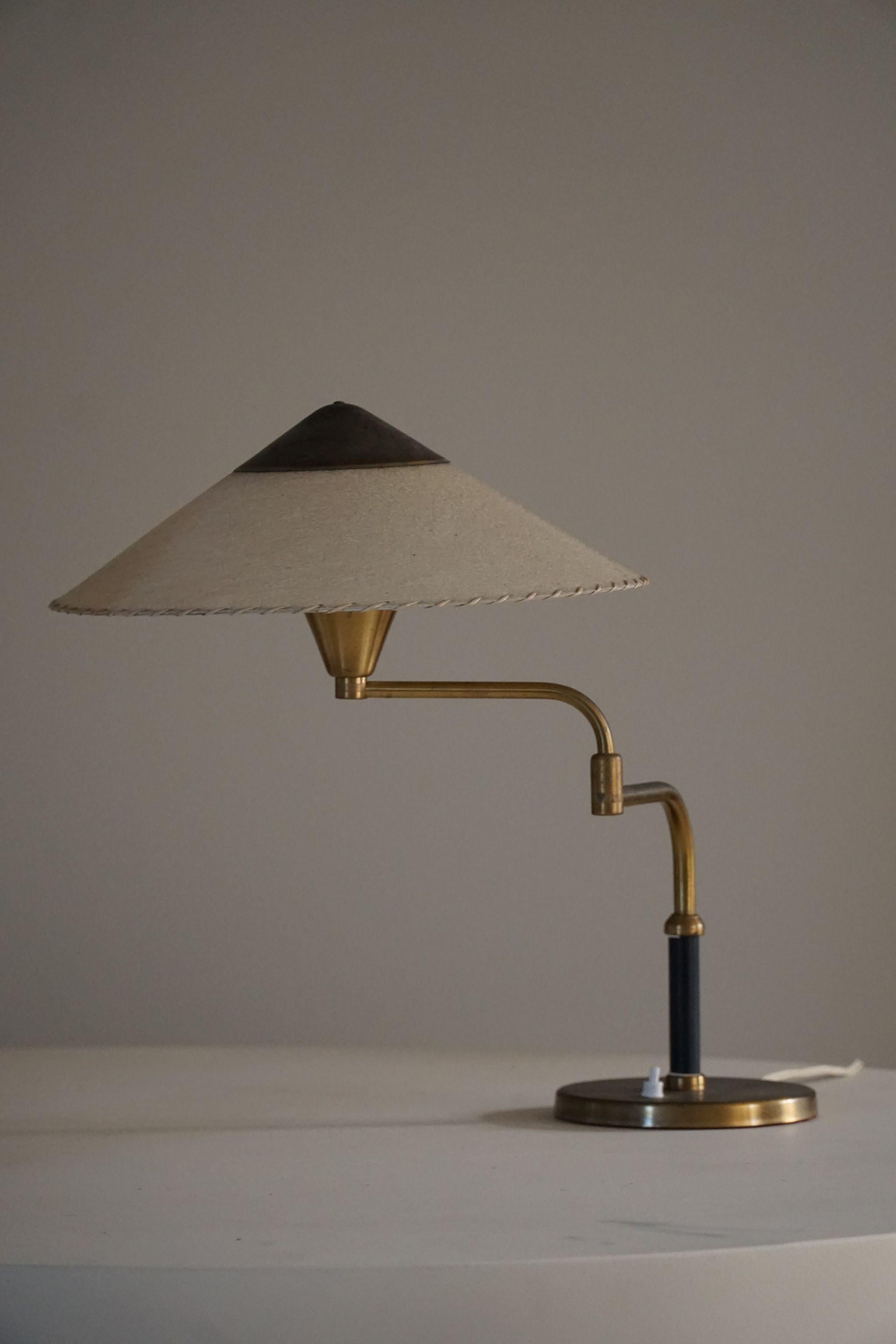 Bent Karlby pour LYFA, lampe de table réglable, modernité danoise du milieu du siècle dernier, années 1950 4