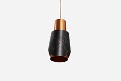 Bent Karlby, Pendant Light, Copper, Lacquered Metal, Lyfa Denmark 1960s