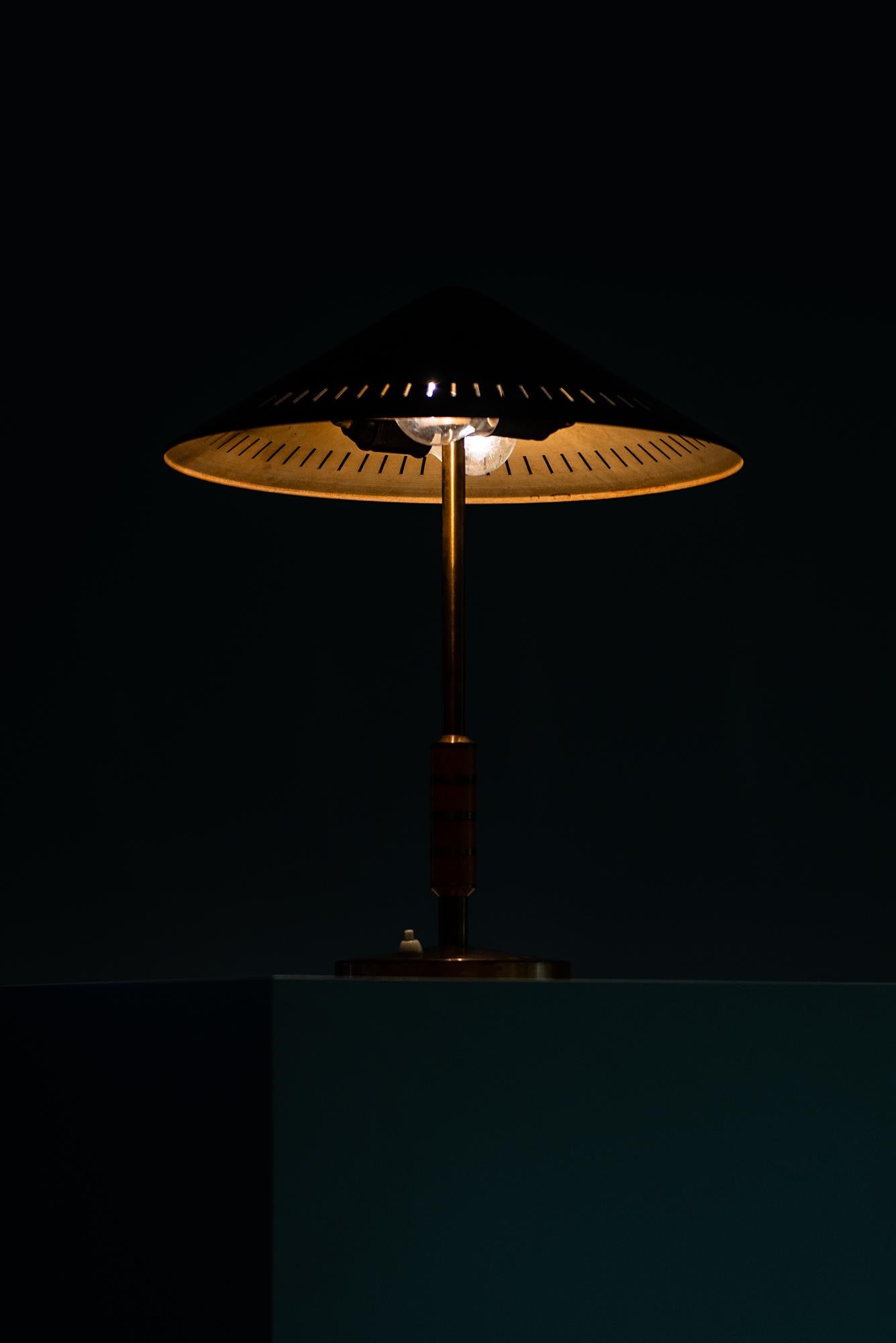 Brass Bent Karlby Table Lamp Produced by Lyfa in Denmark