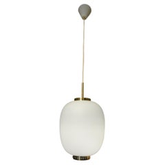 Bent Karlby Vintage Pendentif Kina XXL en laiton et verre pour Lyfa, Danemark